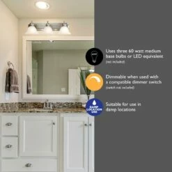 Bristol Vanity Light In Satin Nickel, 3-Light -US Home Sales Store bristol 3 light vanity satinnickel 4