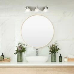 Bristol Vanity Light In Satin Nickel, 3-Light -US Home Sales Store bristol 3 light vanity satinnickel 7