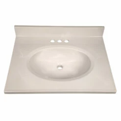 Brookings Vanity With White Cultured Marble Top In Gray, 25-Inch -US Home Sales Store brookings 25 inch white marble gray bath vanity ready to assemble 8