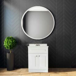 Brookings White Cultured Marble Top In White, 25-Inch By 19-Inch -US Home Sales Store brookings 25 inch x 19 Inch white marble white vanity 4