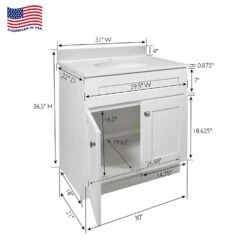 Gazebo Parts Direct Sales Store -US Home Sales Store brookings 31 inch cultured marble white vanity single hole white fully assembled 2