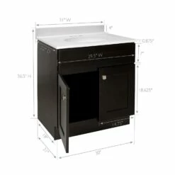 Brookings Vanity With Solid White Cultured Marble Top In Espresso 31in -US Home Sales Store brookings 31 inch marble white espresso vanity 3