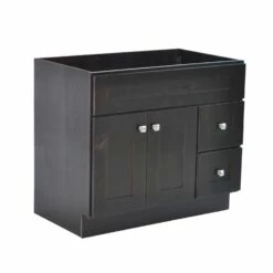 Brookings Ready To Assemble Vanity Without Top In Espresso, 36-Inch
