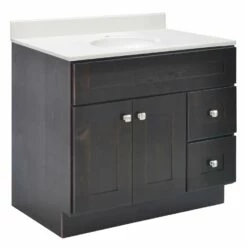 Brookings Ready To Assemble Vanity Without Top In Espresso, 36-Inch -US Home Sales Store brookings 36 inch espresso vanity without top 6