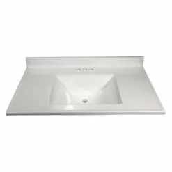 Brookings Vanity With White Camilla Top In Espresso, 37-Inch -US Home Sales Store brookings 37 inch white camilla espresso vanity 8