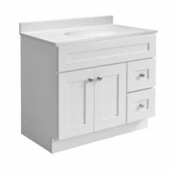 Brookings 36-Inch Bathroom Vanity Without Top In White -US Home Sales Store brookings vanity without top 36 inch 7