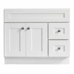 Brookings 36-Inch Bathroom Vanity Without Top In White -US Home Sales Store brookings vanity without top 36 inch 9
