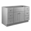 Brookings Ready-to-Assemble Vanity Without Top In Gray, 48-Inch