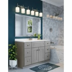 Brookings Ready-to-Assemble Vanity Without Top In Gray, 48-Inch -US Home Sales Store brookings vanity without top gray 48 inch 5