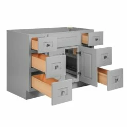 Brookings Ready-to-Assemble Vanity Without Top In Gray, 48-Inch -US Home Sales Store brookings vanity without top gray 48 inch 7