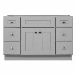 Brookings Ready-to-Assemble Vanity Without Top In Gray, 48-Inch -US Home Sales Store brookings vanity without top gray 48 inch 8