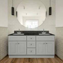 Brookings Ready-to-Assemble Vanity Without Top In Gray, 60-Inch 16 Brookings Ready-to-Assemble Vanity Without Top In Gray, 60-Inch -US Home Sales Store brookings vanity without top gray 60 inch 6