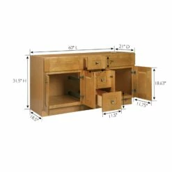 Brookings Ready-to-Assemble Vanity Without Top In Modern Birch 60-in -US Home Sales Store brookings vanity without top modern birch 60 inch 3