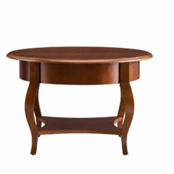 Round Coffee Table In Brown Cherry -US Home Sales Store brown cherry coffee table brown cherry 5