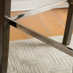 Wood Stool With Ivory Faux Leather Seat In Buffed Pecan, Set Of 2 -US Home Sales Store buffed pecan wood stool set 6