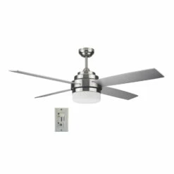 Cali 52-Inch LED Ceiling Fan In Brushed Nickel