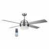 Cali 52-Inch LED Ceiling Fan In Brushed Nickel With Remote Control