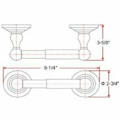 Calisto Double-Post Toilet Paper Holder In Oil-Rubbed Bronze -US Home Sales Store calisto bronze toilet paper holder 3