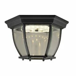 Canterbury II Integrated LED Outdoor Flush Mount In Black