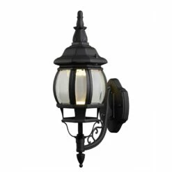 Canterbury II Outdoor Wall Light In Black, With LED Included