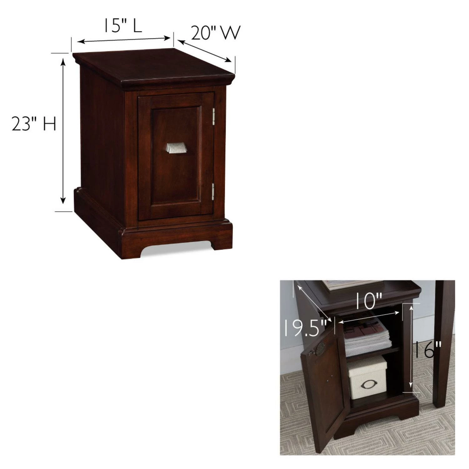 Printer Stand In Chocolate Cherry 2 Printer Stand In Chocolate Cherry - Image 2