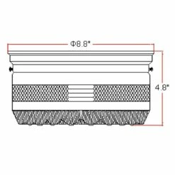 Prismatic Glass Ceiling Mount Fixture In Chrome, 2-Light -US Home Sales Store chrome 2 light prismatic glass ceiling mount fixture 3