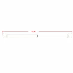 Adjustable Steel Shower Curtain Rod In Chrome, 86-Inch -US Home Sales Store chrome steel shower curtain rod 51 86 inch 3