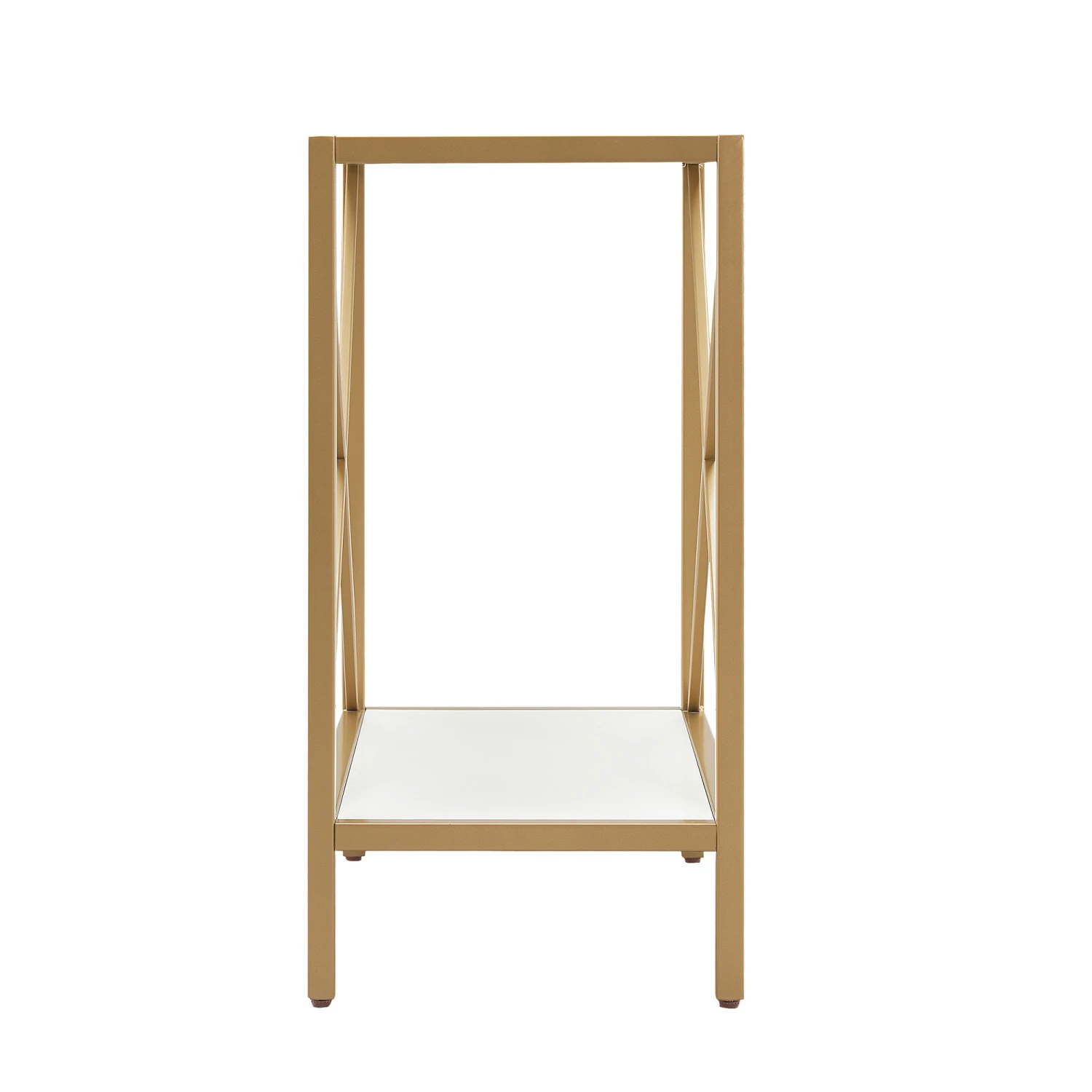 Claudette Narrow End Table In White And Gold 5 Claudette Narrow End Table In White And Gold - Image 5