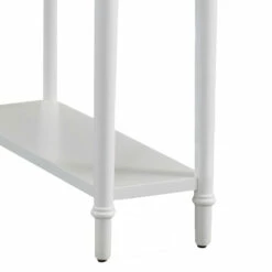 Coastal Narrow Side Table In Orchid White -US Home Sales Store coastal narrow side shelf table orchid white 3