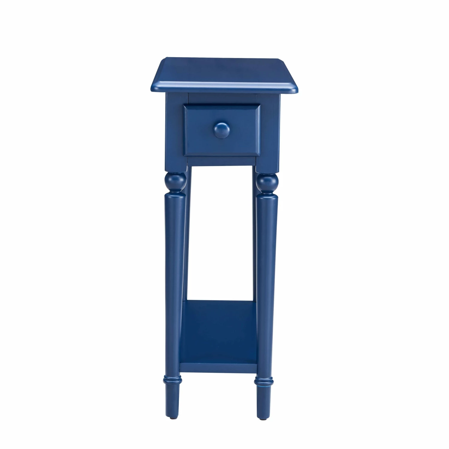 Coastal Narrow Side Table In Navy Blue 5 Coastal Narrow Side Table In Navy Blue - Image 5