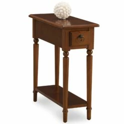 Coastal Narrow Side Table In Pecan