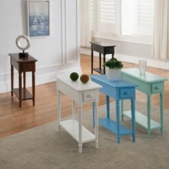 Coastal Narrow Side Table In Pecan 6 Coastal Narrow Side Table In Pecan -US Home Sales Store coastal narrow side table pecan 3