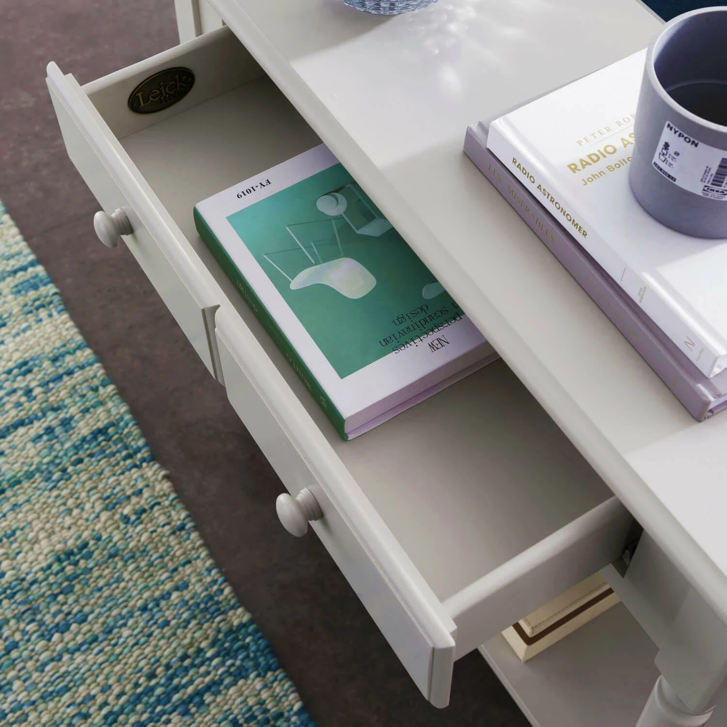 Coastal Narrow Sofa Table In Greige 3 Coastal Narrow Sofa Table In Greige - Image 3