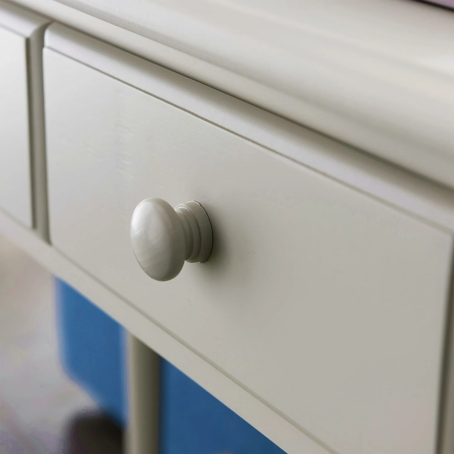 Coastal Narrow Sofa Table In Greige 4 Coastal Narrow Sofa Table In Greige - Image 4