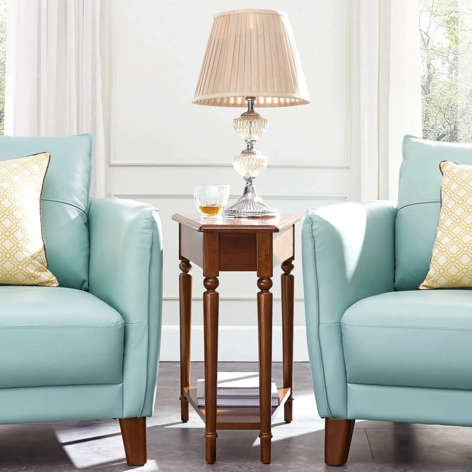 Coastal Wedge Table In Pecan 2 Coastal Wedge Table In Pecan - Image 2