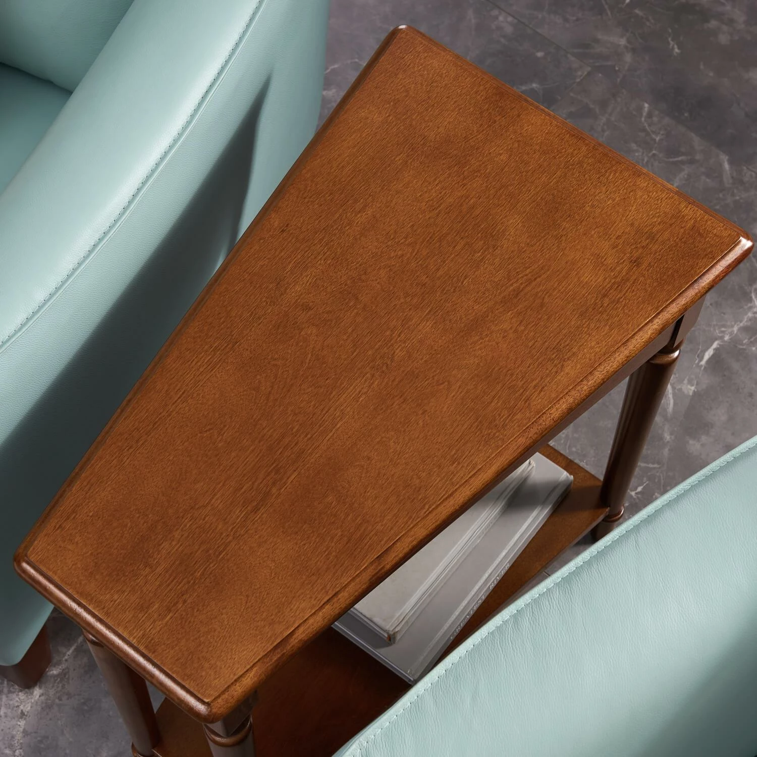 Coastal Wedge Table In Pecan 4 Coastal Wedge Table In Pecan - Image 4