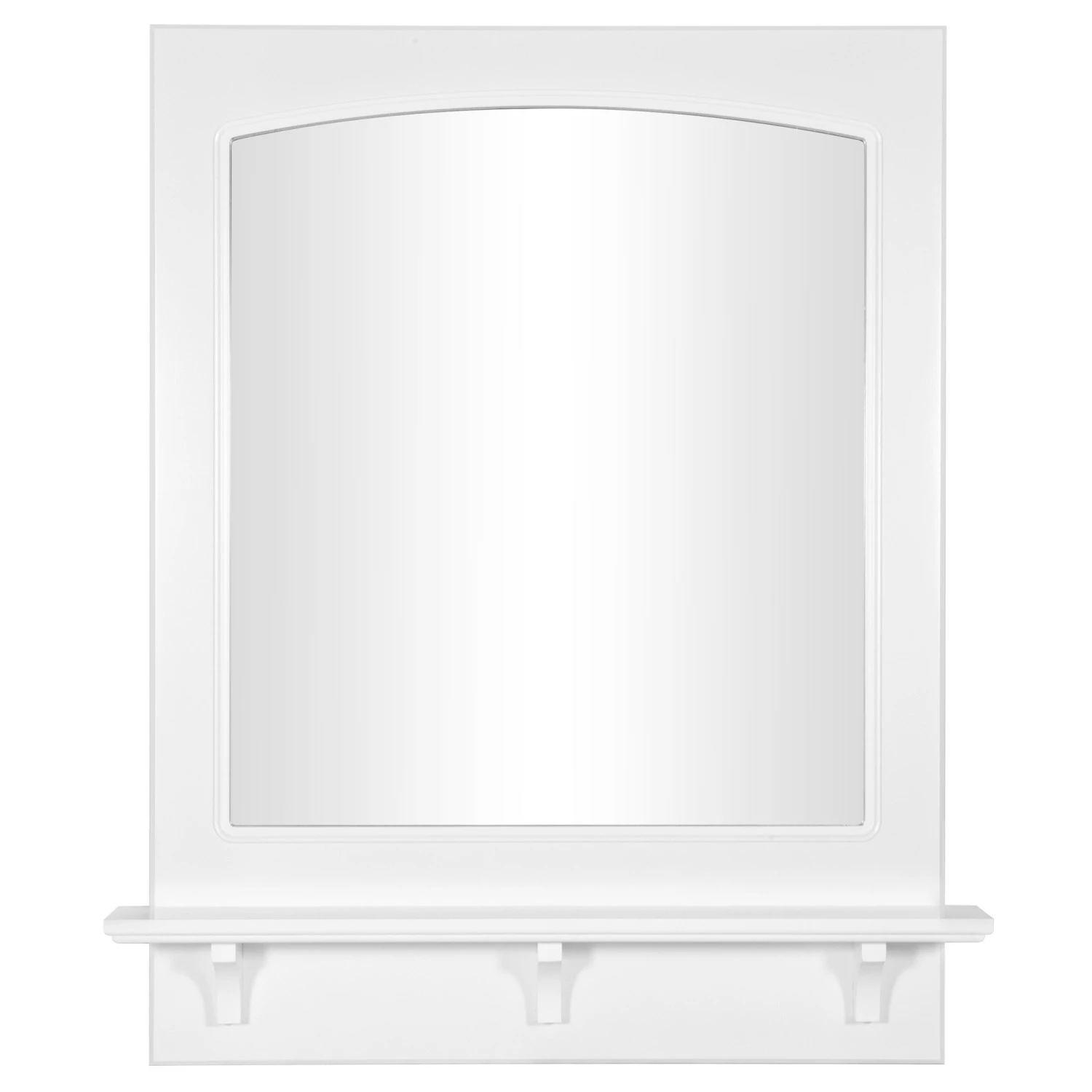 Concord Wooden Wall Mirror With Shelf In White, 31-Inch By 24-Inch 3 Concord Wooden Wall Mirror With Shelf In White, 31-Inch By 24-Inch - Image 3