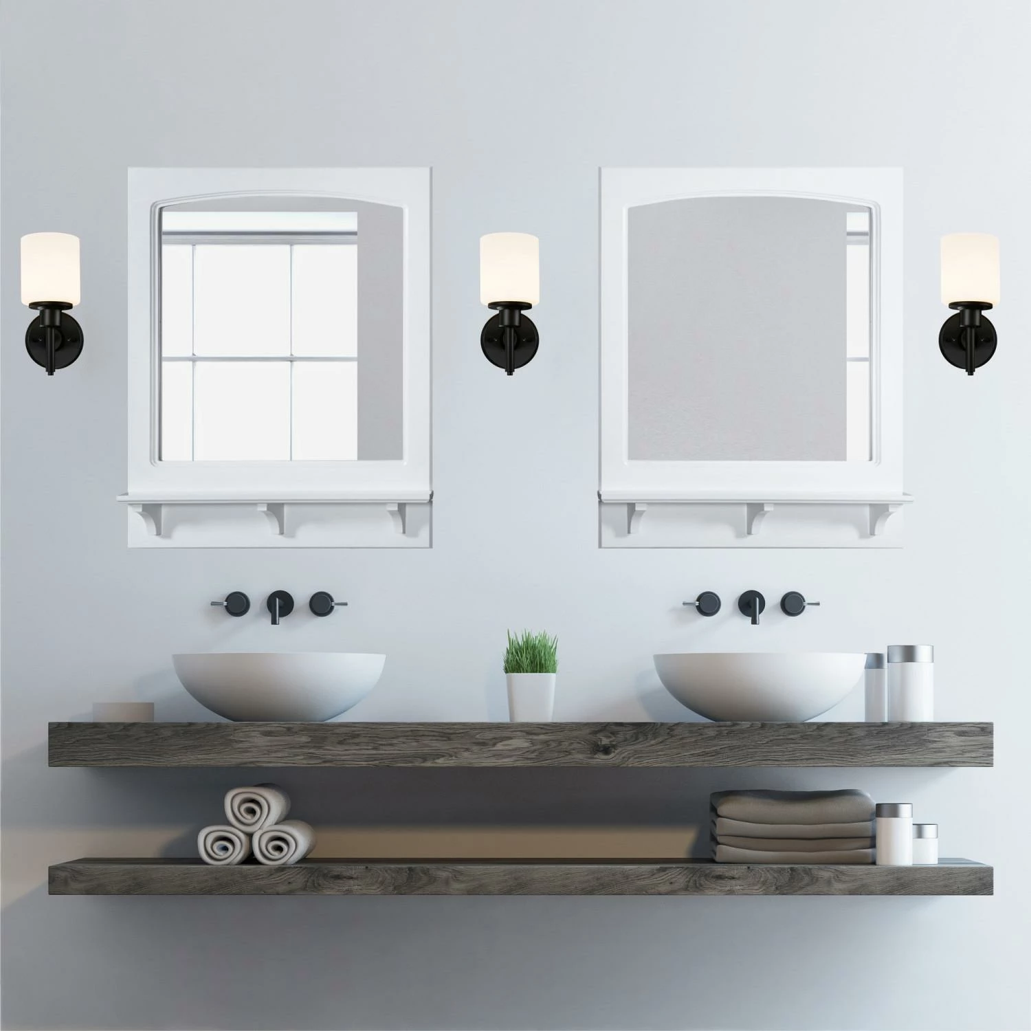 Concord Wooden Wall Mirror With Shelf In White, 31-Inch By 24-Inch 6 Concord Wooden Wall Mirror With Shelf In White, 31-Inch By 24-Inch - Image 6