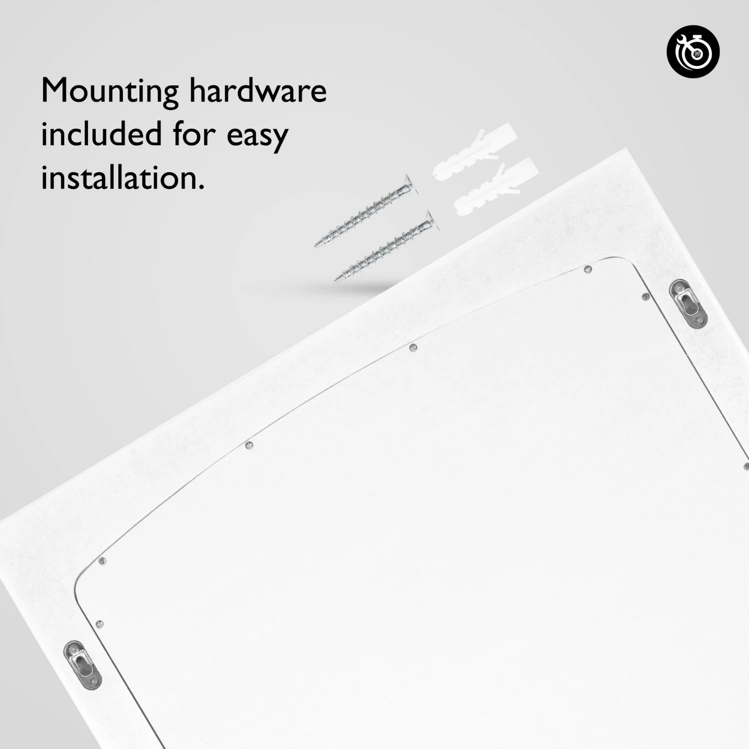 Concord Wooden Wall Mirror With Shelf In White, 31-Inch By 24-Inch 10 Concord Wooden Wall Mirror With Shelf In White, 31-Inch By 24-Inch - Image 10