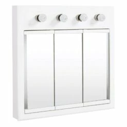 Concord 30-Inch Lighted Medicine Cabinet In White Gloss