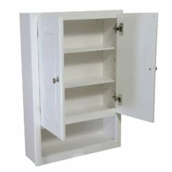 Concord Fully Assembled 2-Door Bathroom Wall Cabinet In White -US Home Sales Store concord wall cabinet assembled white 5