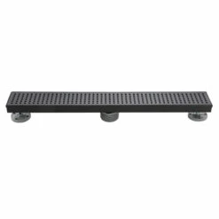 Contemporary Linear Shower Drain In Matte Black, 24-Inch