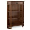 Mission Mantel Height Corner Bookcase In Mission Oak