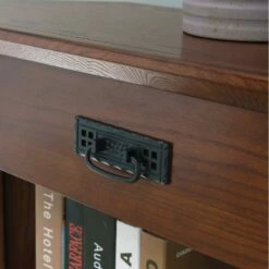 Mission Mantel Height Corner Bookcase In Mission Oak -US Home Sales Store corner bookcase mission oak 11