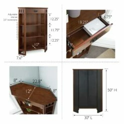 Mission Mantel Height Corner Bookcase In Mission Oak -US Home Sales Store corner bookcase mission oak 7