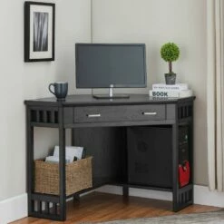 Corner Computer Desk In Black