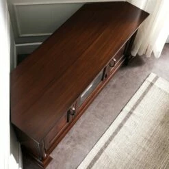 Corvino Corner TV Stand In Heartwood Cherry, 54-Inch -US Home Sales Store corvino 55 inch corner tv stand 5