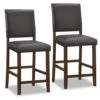 Counter Stool In Cappuccino/Ebony, Set Of 2