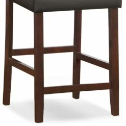 Counter Stool In Cappuccino/Ebony, Set Of 2 -US Home Sales Store counter stool ebony leather 2 set 12