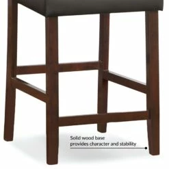 Counter Stool In Cappuccino/Ebony, Set Of 2 -US Home Sales Store counter stool ebony leather 2 set 4